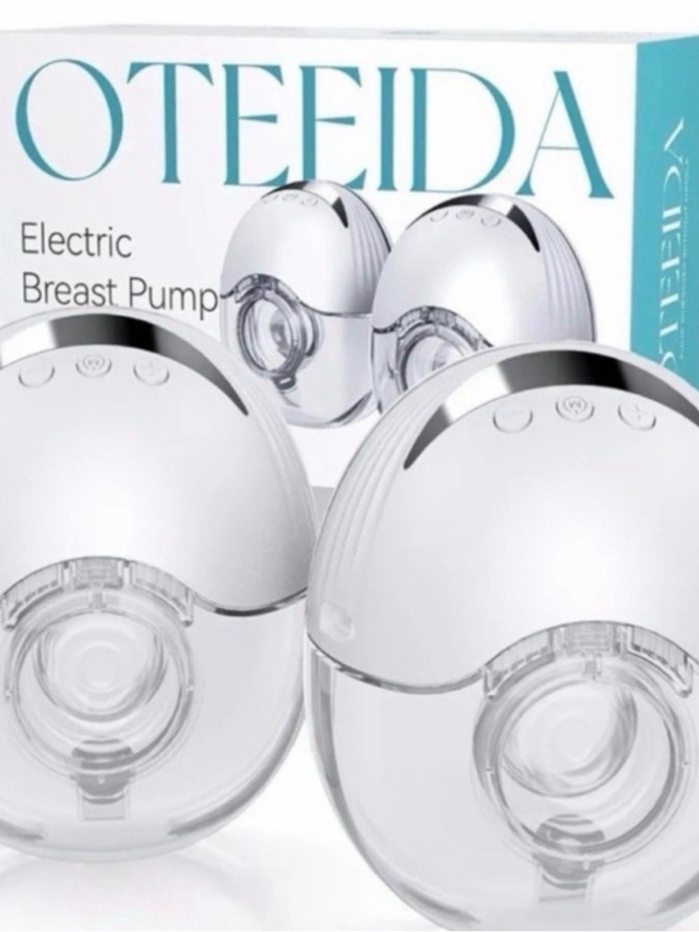 OTEETIDA Electric Breast Pump - White/Clear